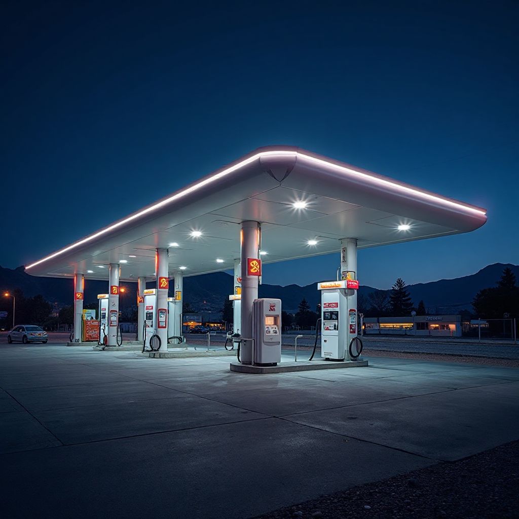 Estación de servicio moderna GeoArgentina