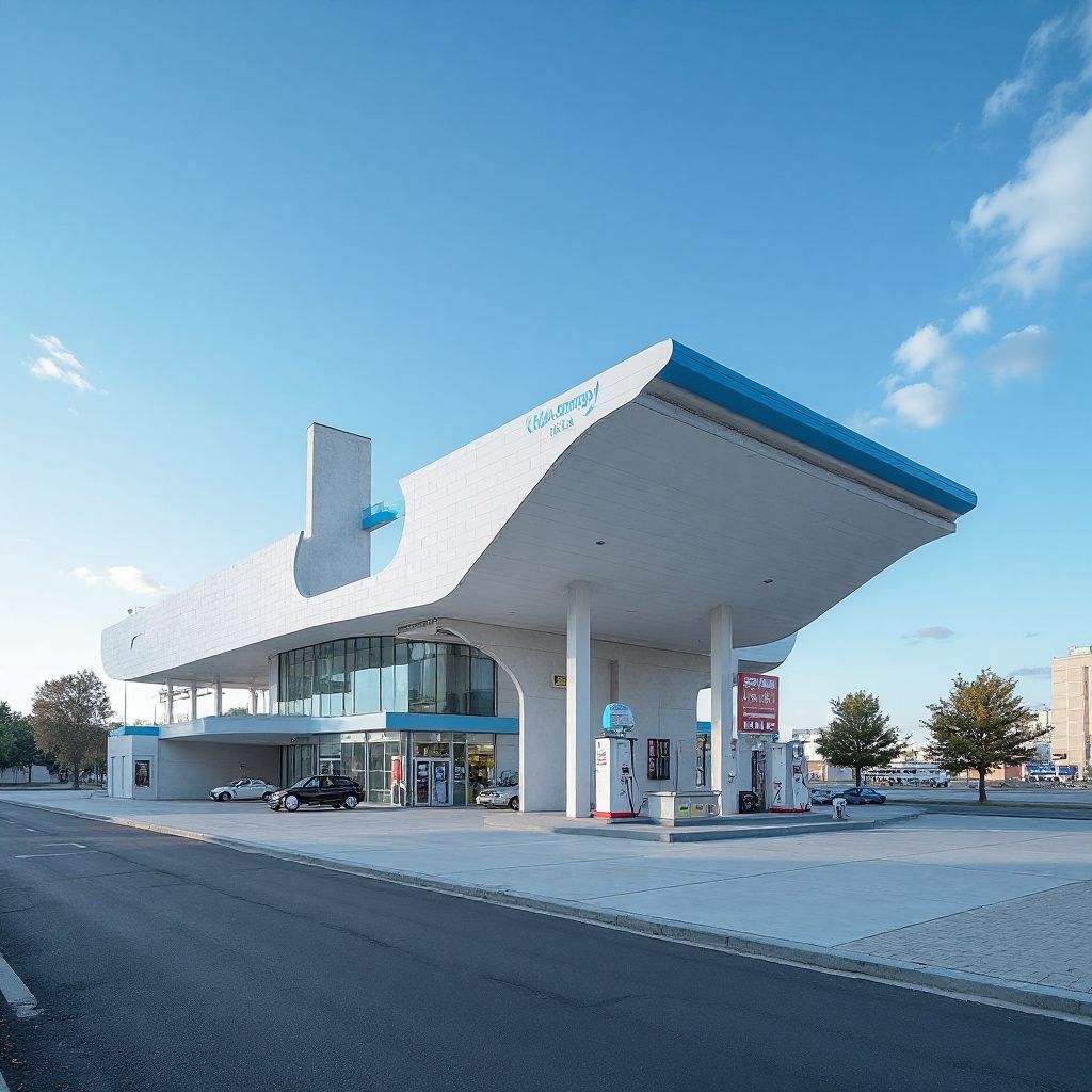 Estación de servicio moderna GeoArgentina